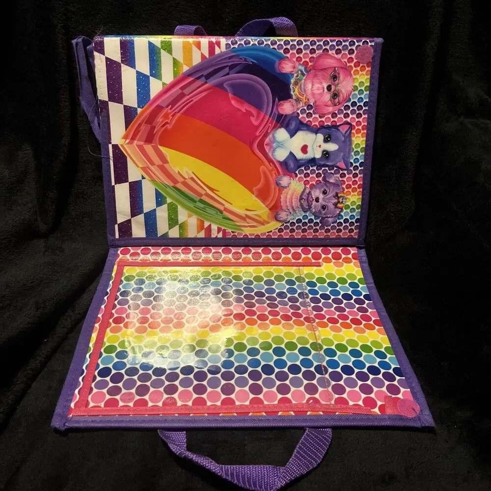 Lisa Frank Unicorn Trifold Portfolio School Binder Folder 10x13.5